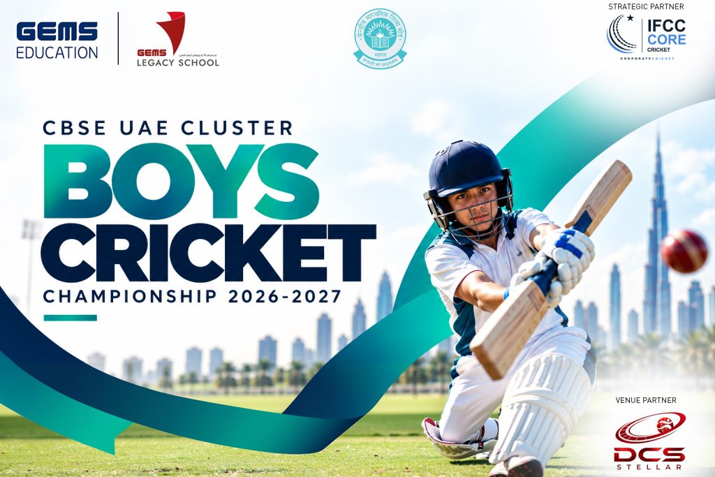 Strategic Partner of CBSE UAE Cluster Boys Cricket Championship 2026-27.